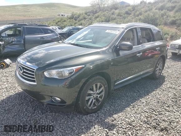 2015 Infiniti QX60 with VIN 5N1AL0MM3FC505087, listed as a Copart auction lot 57347515 with 74,352 mi miles and Salvage title. Bid and sale history available at DreamBid. Image 1.
