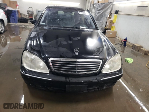 2002 Mercedes-Benz S-Class 5.0L with VIN WDBNG75J22A291981, listed as a Copart auction lot 83035044 with 0 mi miles and Salvage Title. Bid and sale history available at carsss.com. Image 5.