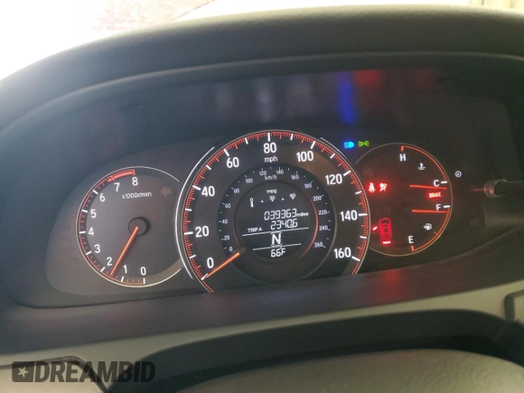 2017 Honda Accord Sedan Sport with VIN 1HGCR2F56HA191402, listed as a Copart auction lot 53329205 with 39,363 mi miles and Salvage Title. Bid and sale history available at carsss.com. Image 9.