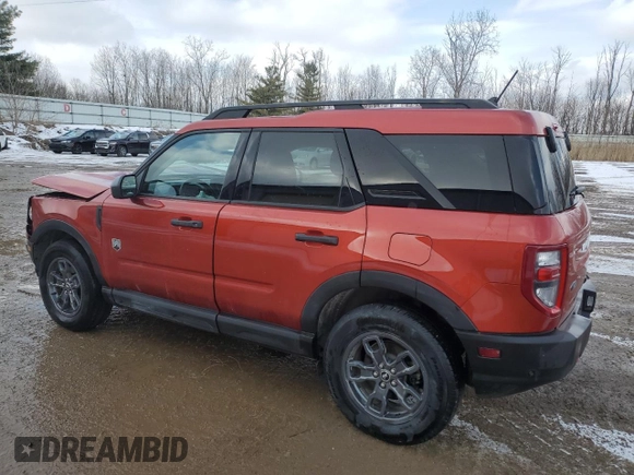 2023 Ford Bronco Sport Big Bend z VIN 3FMCR9B61PRD34066, wystawiony jako Copart lot #44904755 z przebiegiem 21 877 mil mil oraz Szkoda całkowita • Salvage title. Historia ofert i sprzedaży dostępna na DreamBid. Obrazek 2.