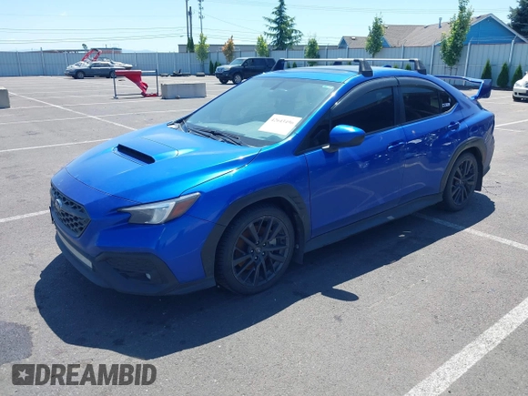 2022 Subaru WRX Premium with VIN JF1VBAF68N9027974, listed as a IAAI auction lot 42643496 with 46,734 mi miles and . Bid and sale history available at DreamBid. Image 2.