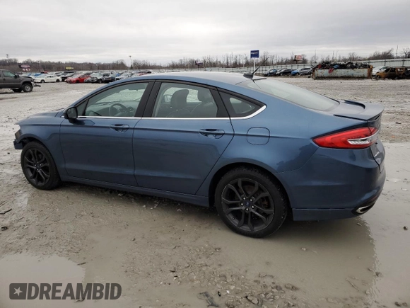 2018 Ford Fusion SE with VIN 3FA6P0T97JR249404, listed as a Copart auction lot 46704705 with 119,494 mi miles and Salvage Title. Bid and sale history available at carsss.com. Image 2.