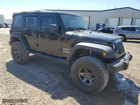 2017 Jeep Wrangler Unlimited Sport with VIN 1C4BJWDG2HL691946, listed as a Copart auction lot 53436415 with 75,700 mi miles and Salvage Title. Bid and sale history available at carsss.com. Image 4.