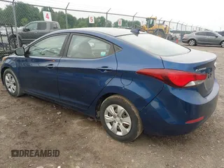 2016 Hyundai Elantra SE with VIN 5NPDH4AE0GH703882, listed as a IAAI auction lot 42483409 with 114,523 mi miles and . Bid and sale history available at DreamBid. Image 3.