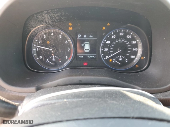 2020 Hyundai Kona SE with VIN KM8K1CAA8LU486113, listed as a Copart auction lot 43231015 with 70,959 mi miles and Salvage Title. Bid and sale history available at carsss.com. Image 9.