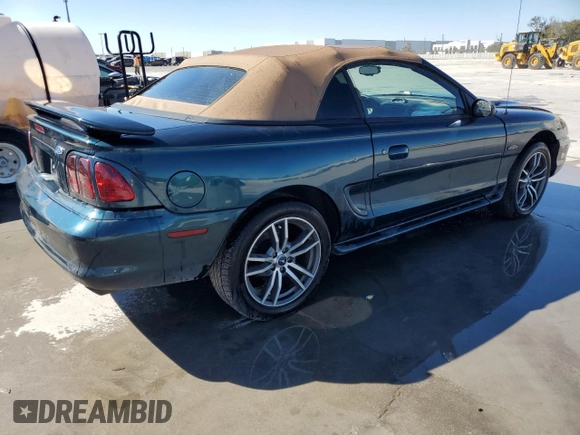 1996 Ford Mustang GT with VIN 1FALP45XXTF235504, listed as a Copart auction lot 45662595 with 57,849 mi miles and Salvage title. Bid and sale history available at DreamBid. Image 3.