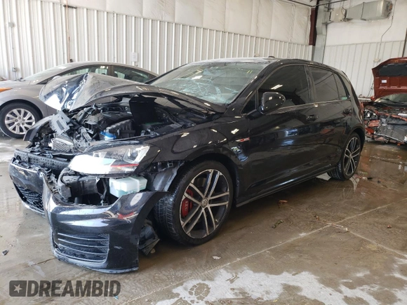 2017 Volkswagen Golf GTI Autobahn with VIN 3VW547AU9HM064208, listed as a Copart auction lot 71056754 with 65,035 mi miles and Salvage Title. Bid and sale history available at carsss.com. Image 1.