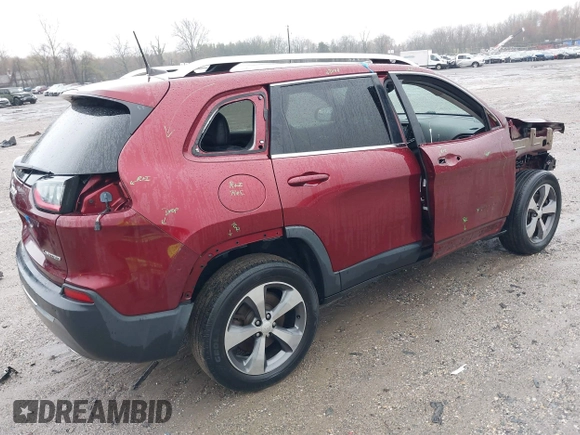 2019 Jeep Cherokee Limited with VIN 1C4PJMDNXKD133952, listed as a IAAI auction lot 41944222 with 75,410 mi miles and . Bid and sale history available at DreamBid. Image 4.