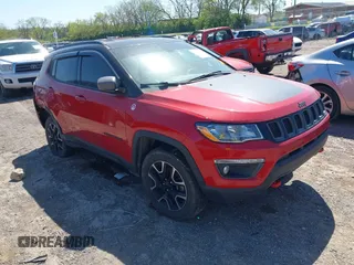 2019 Jeep Compass Trailhawk with VIN 3C4NJDDB7KT681947, listed as a IAAI auction lot 42031488 with 91,382 mi miles and . Bid and sale history available at DreamBid. Image 1.