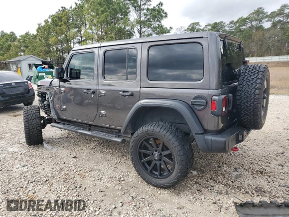 2018 Jeep Wrangler Unlimited Rubicon with VIN 1C4HJXFN9JW249214, listed as a Copart auction lot 42692175 with 161,157 mi miles and Salvage title. Bid and sale history available at DreamBid. Image 2.