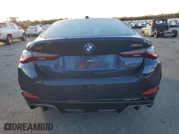 2023 BMW i4 M50 with VIN WBY33AW08PFP06513, listed as a Copart auction lot 87903685 with 0 mi miles and Salvage Title. Bid and sale history available at carsss.com. Image 6.