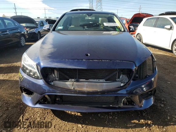 2019 Mercedes-Benz C 300 with VIN 55SWF8EBXKU285584, listed as a Copart auction lot 79055394 with 74,180 mi miles and Salvage Title. Bid and sale history available at DreamBid. Image 5.