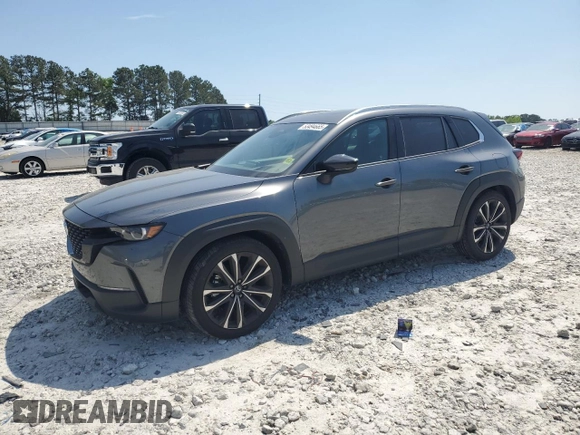 2025 Mazda CX-50 S Premium Plus with VIN 7MMVABEM4SN337321, listed as a Copart auction lot 53494665 with 4,919 mi miles and Salvage title. Bid and sale history available at DreamBid. Image 1.