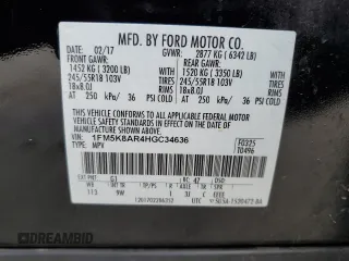 2017 Ford Police Interceptor Utility z VIN 1FM5K8AR4HGC34636, wystawiony jako Copart lot #50715995 z przebiegiem 68 550 mil mil oraz Szkoda całkowita • Salvage title. Historia ofert i sprzedaży dostępna na DreamBid. Obrazek 13.