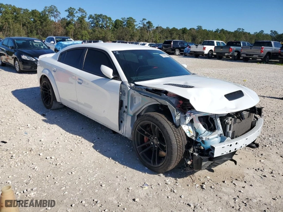 2022 Dodge Charger SRT Hellcat Widebody with VIN 2C3CDXL96NH101698, listed as a Copart auction lot 81342124 with 15,293 mi miles and Salvage Title. Bid and sale history available at carsss.com. Image 4.