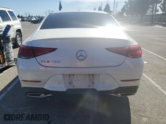 2019 Mercedes-Benz CLS 450 with VIN WDD2J5JB5KA010464, listed as a Copart auction lot 46173895 with 62,854 mi miles and Salvage title. Bid and sale history available at DreamBid. Image 6.