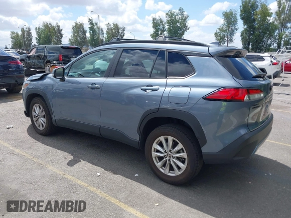 2022 Toyota Corolla Cross LE with VIN 7MUBAAAG1NV004852, listed as a IAAI auction lot 42251301 with 50,197 mi miles and . Bid and sale history available at DreamBid. Image 3.