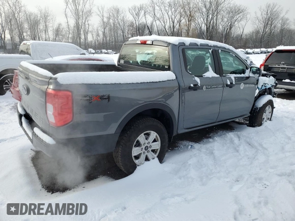 2024 Ford Ranger XL with VIN 1FTER4PH1RLE27021, listed as a Copart auction lot 43577965 with 7,685 mi miles and Salvage Title. Bid and sale history available at carsss.com. Image 3.