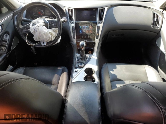 2021 Infiniti Q50 Luxe with VIN JN1EV7BR9MM750400, listed as a Copart auction lot 47427445 with 49,273 mi miles and Salvage Title. Bid and sale history available at carsss.com. Image 8.