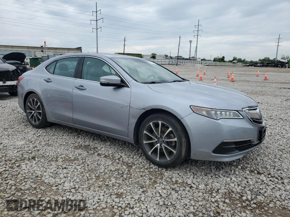 2015 Acura TLX Technology with VIN 19UUB2F56FA024754, listed as a Copart auction lot 57663145 with 146,674 mi miles and Salvage title. Bid and sale history available at DreamBid. Image 4.