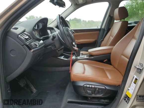 2015 BMW X3 xDrive28i with VIN 5UXWX9C5XF0D60582, listed as a Copart auction lot 56745305 with 77,376 mi miles and Salvage Title. Bid and sale history available at DreamBid. Image 7.
