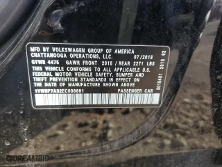 2014 Volkswagen Passat SE with VIN 1VWBP7A32EC008691, listed as a Copart auction lot 50271685 with 136,477 mi miles and Salvage Title. Bid and sale history available at carsss.com. Image 12.