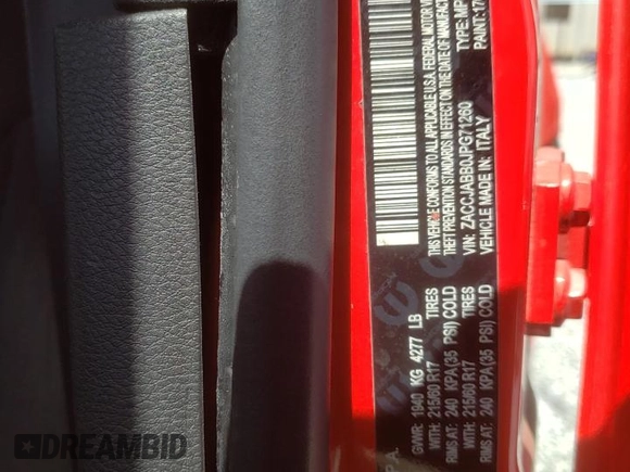 2018 Jeep Renegade Latitude z VIN ZACCJABB0JPG71260, wystawiony jako Copart lot #54177035 z przebiegiem 106 040 mil mil oraz Szkoda całkowita • Salvage title. Historia ofert i sprzedaży dostępna na DreamBid. Obrazek 13.
