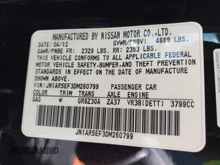 2013 Nissan GT-R Premium с VIN JN1AR5EF3DM260799, выставлен на аукционе IAAI как лот 42450797 с пробегом 54 321 миль миль и . История ставок и продаж доступна на DreamBid. Изображение 9.