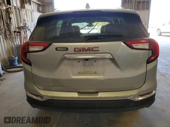 2022 GMC Terrain SLT with VIN 3GKALPEVXNL163889, listed as a Copart auction lot 71799184 with 30,697 mi miles and Salvage Title. Bid and sale history available at carsss.com. Image 6.