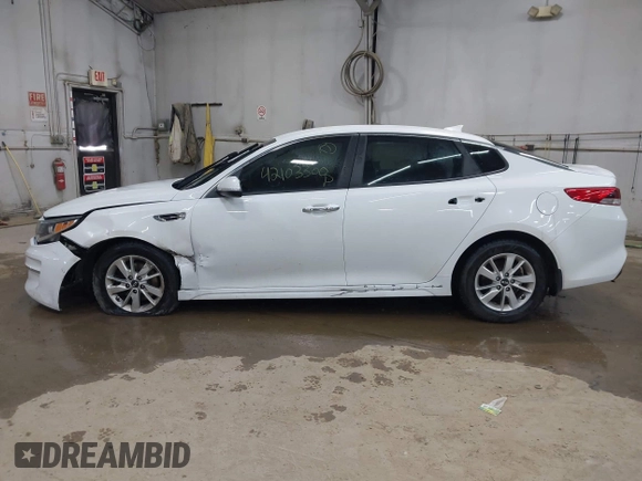 2016 Kia Optima LX with VIN 5XXGT4L39GG048740, listed as a IAAI auction lot 42103300 with 111,574 mi miles and . Bid and sale history available at DreamBid. Image 14.