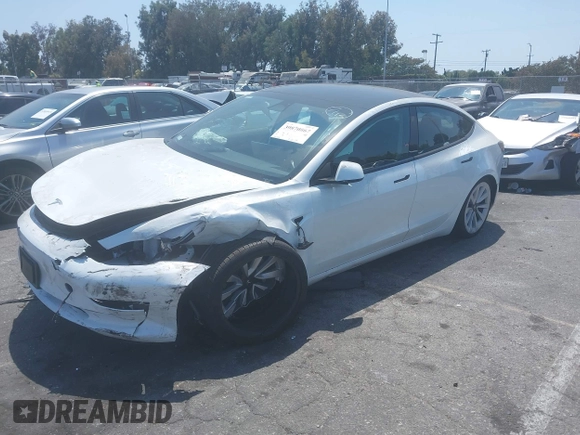 2023 Tesla Model 3 with VIN 5YJ3E1EA6PF460054, listed as a IAAI auction lot 41231368 with 29,437 mi miles and . Bid and sale history available at DreamBid. Image 2.
