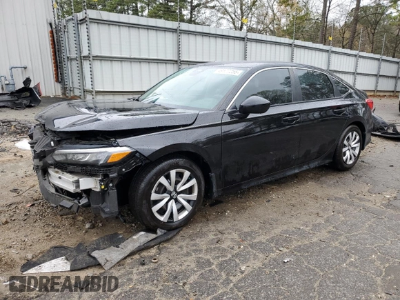 2022 Honda Civic Sedan LX with VIN 2HGFE2F23NH531522, listed as a Copart auction lot 49177255 with 54,764 mi miles and Salvage Title. Bid and sale history available at carsss.com. Image 1.