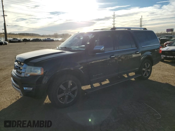 2015 Ford Expedition Max Platinum with VIN 1FMJK1MT5FEF01675, listed as a Copart auction lot 43652355 with 159,697 mi miles and Salvage title. Bid and sale history available at DreamBid. Image 1.