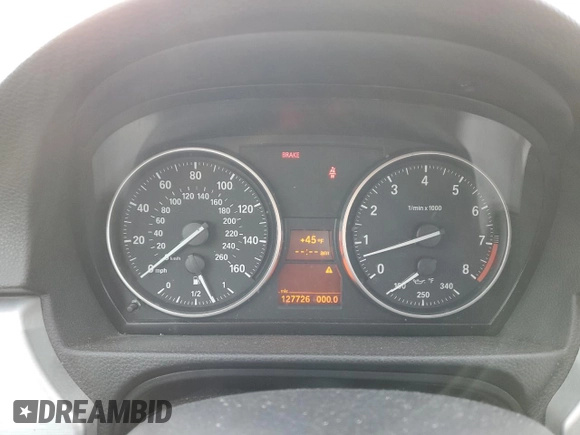 2009 BMW 3 Series 335i xDrive with VIN WBAWC73549E063570, listed as a Copart auction lot 48455575 with 127,726 mi miles and Salvage Title. Bid and sale history available at carsss.com. Image 9.