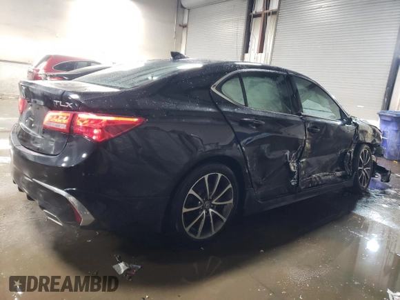2018 Acura TLX w/Technology Pkg with VIN 19UUB2F52JA003652, listed as a Copart auction lot 45919365 with 135,676 mi miles and Salvage Title. Bid and sale history available at carsss.com. Image 3.