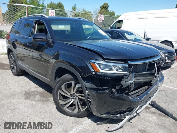 2021 Volkswagen Atlas SEL Premium z VIN 1V2TR2CA8MC512367, wystawiony jako IAAI lot #41936437 z przebiegiem 62 416 mil mil oraz . Historia ofert i sprzedaży dostępna na DreamBid. Obrazek 1.