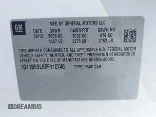 2014 Chevrolet Malibu LS with VIN 1G11B5SL8EF110746, listed as a IAAI auction lot 42214691 with 80,217 mi miles and . Bid and sale history available at DreamBid. Image 9.