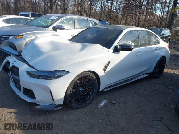 2024 BMW M3 Competition xDrive with VIN WBS43AY01RFS56024, listed as a IAAI auction lot 41339517 with 8,182 mi miles and . Bid and sale history available at DreamBid. Image 14.