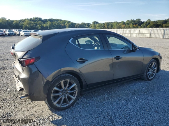 2019 Mazda Mazda3 Hatchback with VIN JM1BPBJM0K1134358, listed as a Copart auction lot 72412974 with 53,707 mi miles and Salvage Title. Bid and sale history available at carsss.com. Image 3.