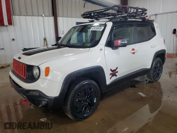 2018 Jeep Renegade Trailhawk with VIN ZACCJBCB0JPJ09456, listed as a Copart auction lot 62458045 with 56,003 mi miles and Salvage title. Bid and sale history available at DreamBid. Image 1.
