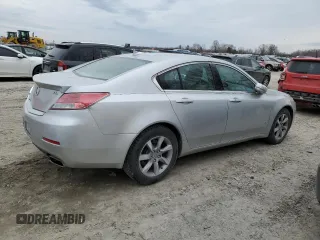 2013 Acura TL Tech with VIN 19UUA8F51DA012515, listed as a Copart auction lot 47464185 with 150,151 mi miles and Salvage Title. Bid and sale history available at carsss.com. Image 3.