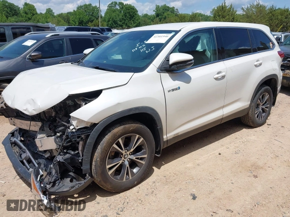 2019 Toyota Highlander Hybrid LE with VIN 5TDBGRFH6KS070611, listed as a IAAI auction lot 42301946 with 78,323 mi miles and . Bid and sale history available at DreamBid. Image 2.