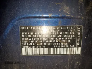 2014 Volkswagen Jetta TDI with VIN 3VWML7AJ1EM607731, listed as a Copart auction lot 89195065 with 230,245 mi miles and Salvage title. Bid and sale history available at DreamBid. Image 12.