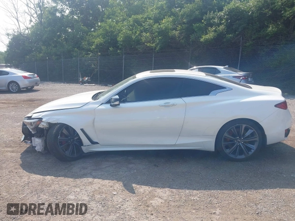 2022 Infiniti Q60 Red Sport 400 with VIN JN1FV7LL9NM680171, listed as a IAAI auction lot 42356846 with 36,248 mi miles and . Bid and sale history available at DreamBid. Image 15.