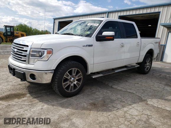 2014 Ford F-150 XL with VIN 1FTFW1EF5EKF88436, listed as a Copart auction lot 55343215 with 150,953 mi miles and Salvage title. Bid and sale history available at DreamBid. Image 1.