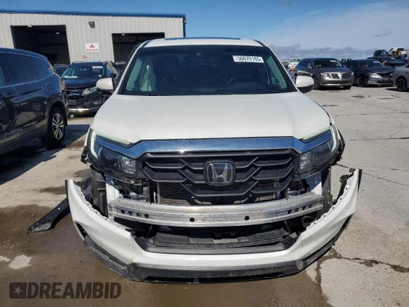 2022 Honda Ridgeline RTL-E with VIN 5FPYK3F72NB018843, listed as a Copart auction lot 50070165 with 53,043 mi miles and Salvage Title. Bid and sale history available at DreamBid. Image 5.