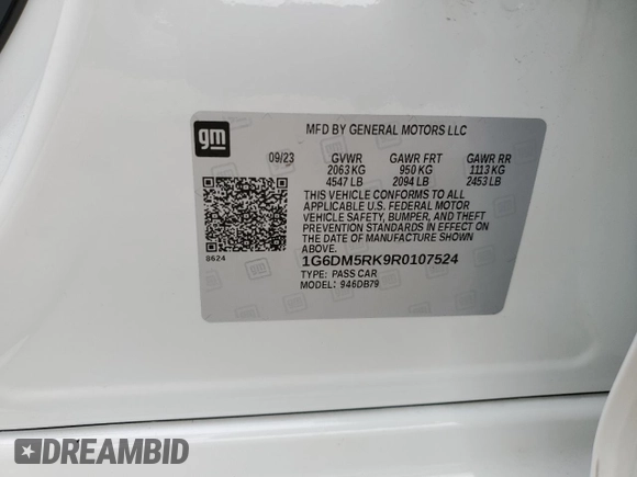 2024 Cadillac CT5 Luxury z VIN 1G6DM5RK9R0107524, wystawiony jako Copart lot #55196684 z przebiegiem 15 746 mil mil oraz Szkoda całkowita • Salvage title. Historia ofert i sprzedaży dostępna na DreamBid. Obrazek 13.