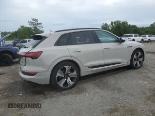 2022 Audi e-tron Premium Plus with VIN WA1LAAGE5NB009526, listed as a Copart auction lot 63073355 with 46,142 mi miles and Salvage title. Bid and sale history available at DreamBid. Image 3.