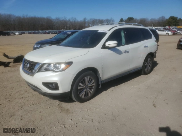 2019 Nissan Pathfinder S with VIN 5N1DR2MN8KC585495, listed as a Copart auction lot 42338135 with 109799 miles and Salvage Title. Bid and sale history available at carsss.com. Image 1.