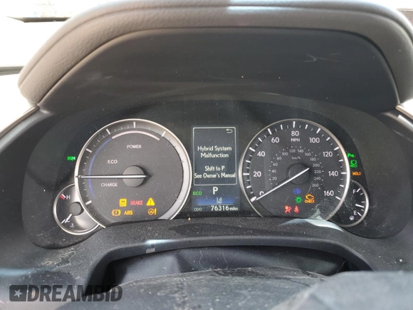 2019 Lexus RX 450h with VIN 2T2BGMCA3KC037404, listed as a Copart auction lot 61683875 with 76,316 mi miles and Salvage title. Bid and sale history available at DreamBid. Image 9.